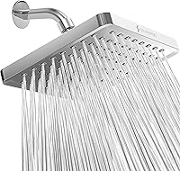 SparkPod 8 Inch High Pressure Rainfall Shower Head - Luxury Polished Chrome Rain Showerhead, Easy Clean Nozzles