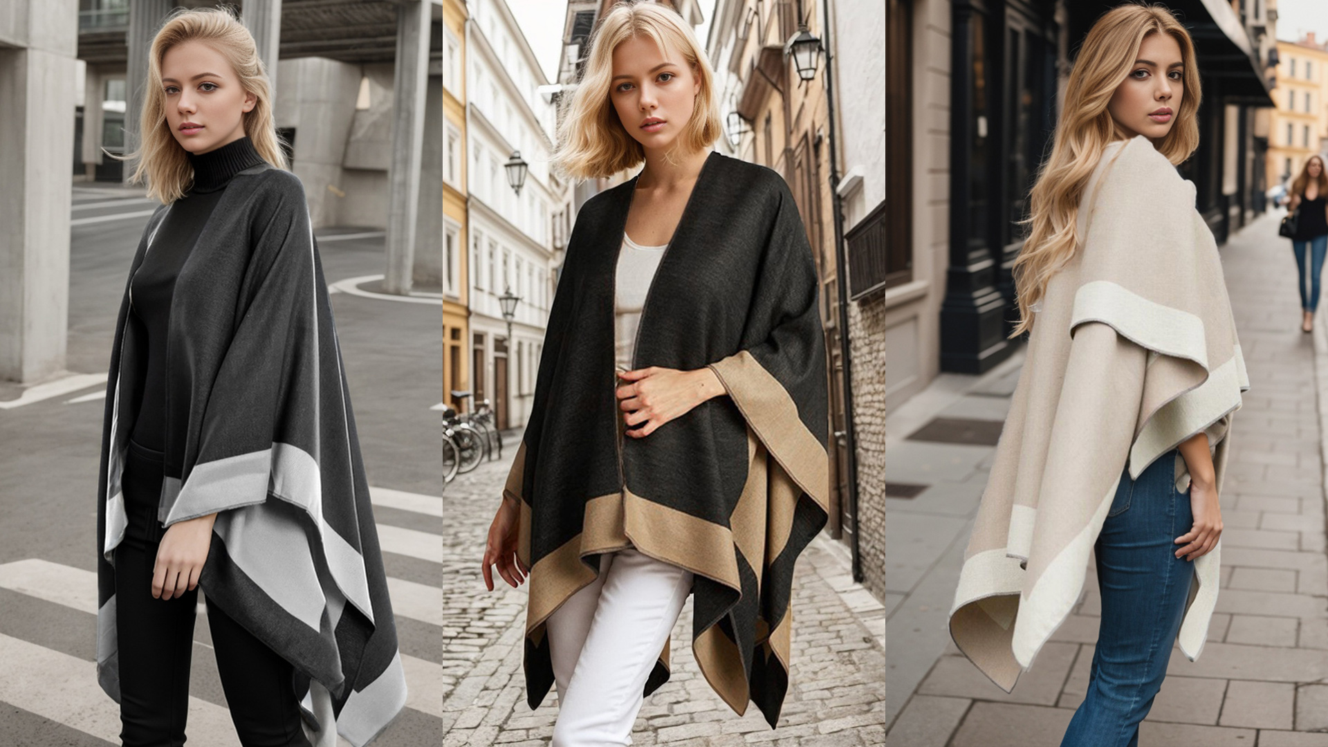 Áo choàng mùa hè LHY Polyester nhẹ, kiểu cardigan mở trước, dáng cánh dơi, viền