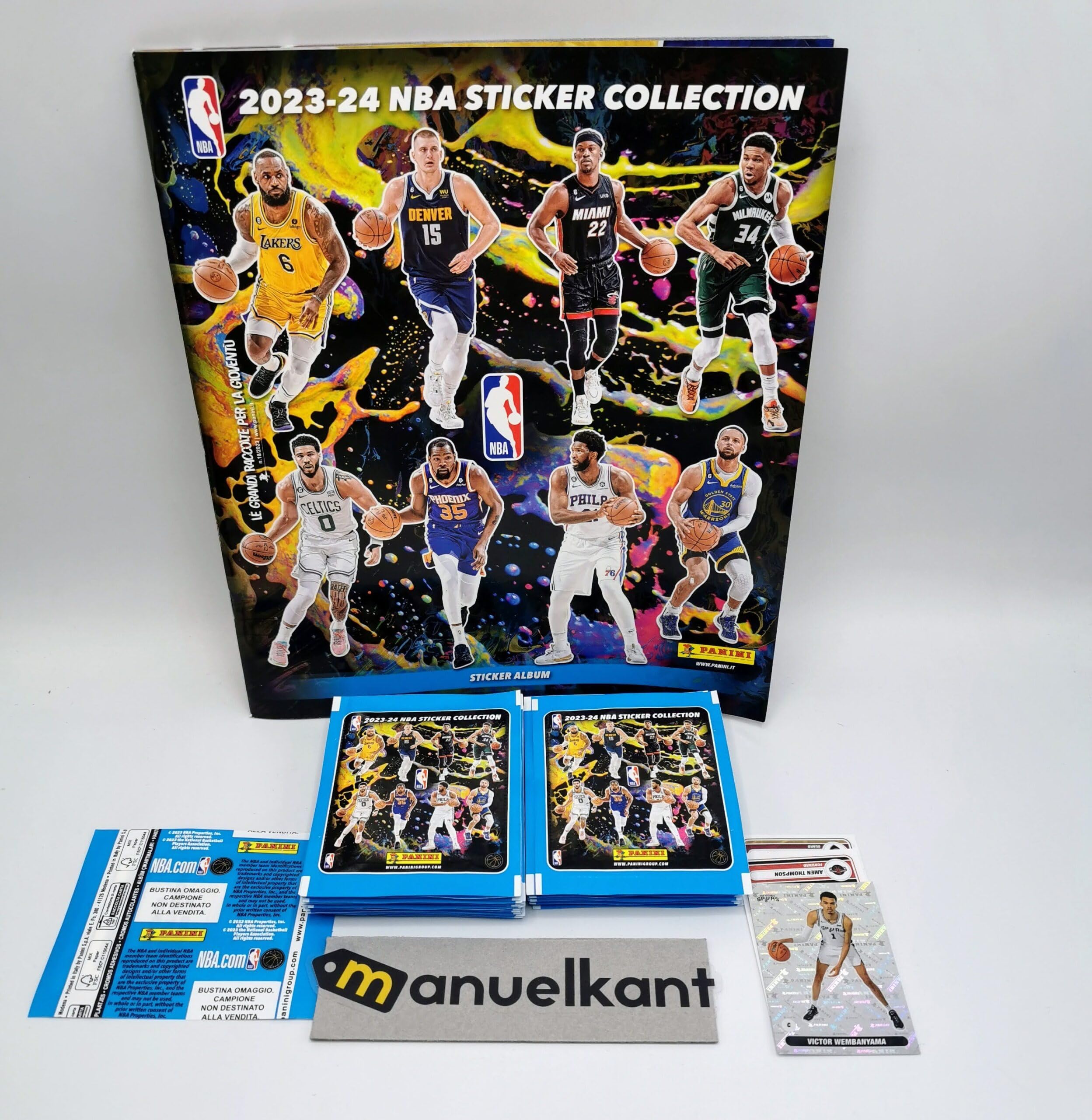 manuelkant Album + Scatola 36 bustine per la raccolta NBA Stickers 2023 2024 figurine