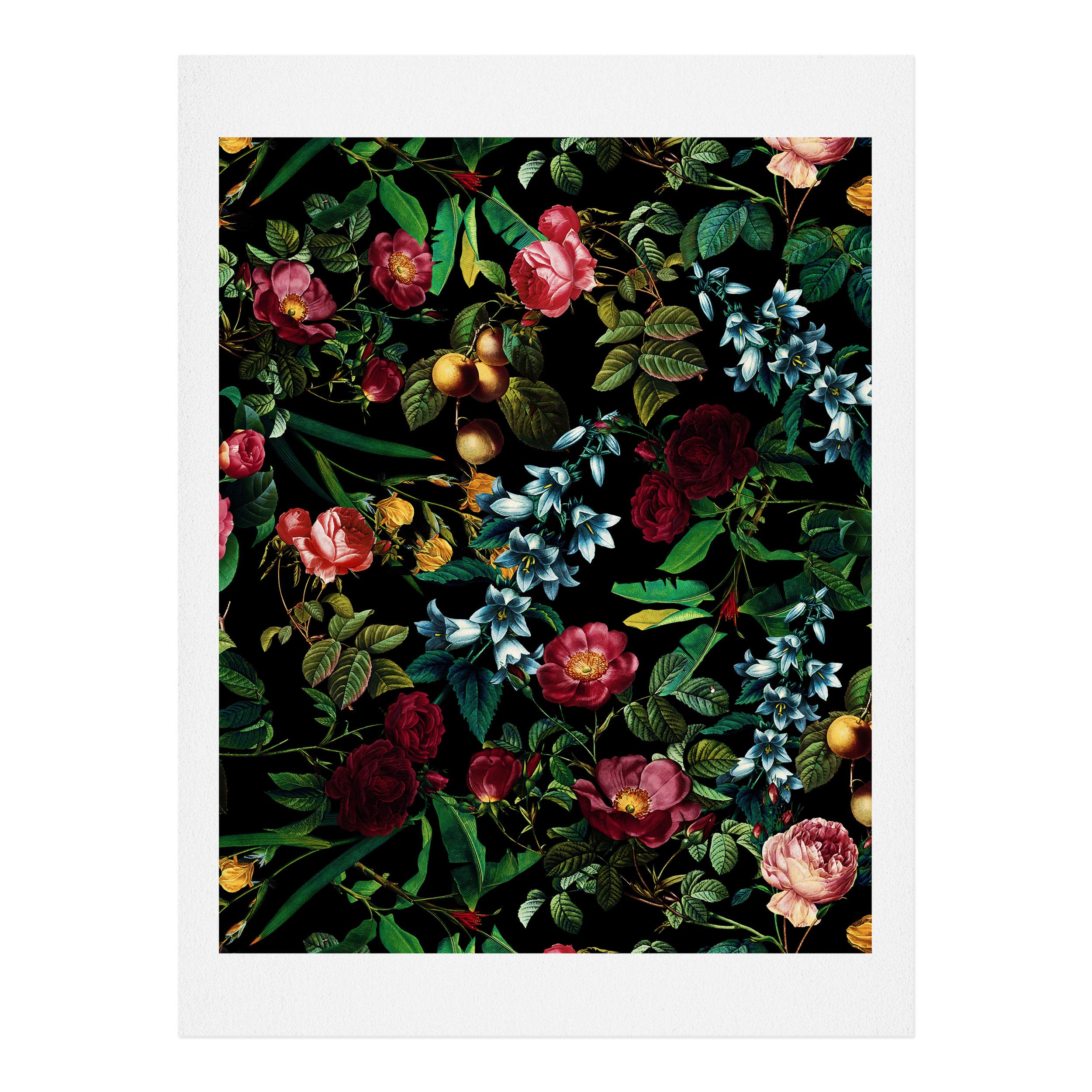 Society6 Burcu Korkmazyurek Floral Jungle Art Print, 18 in x 24 in, Multi