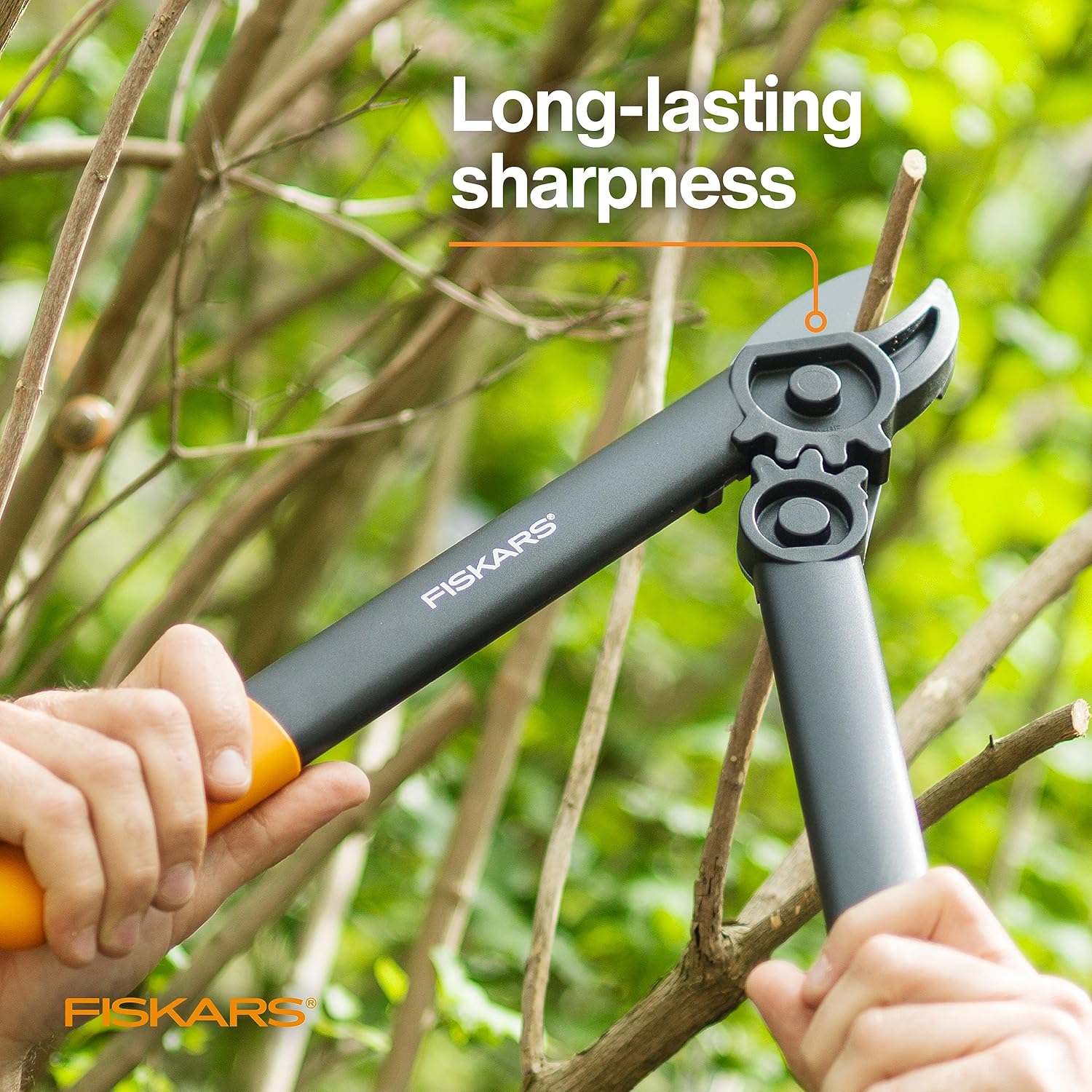 Fiskars 15-Inch PowerGear Loppers, Sharp Steel Blade Bush and Tree Trimmer, Cuts up to 1.25-Inch Diameter Branches, Rust Resistant and Lightweight Pruner, Yard Tools for Gardening - Image 5