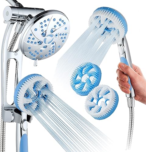 Aquassage 6 en 1 de alta presión por AquaCare - Combo de 76 modos de 3 vías, cabezal de ducha, ducha de mano, cepillo corporal, cepillo para el