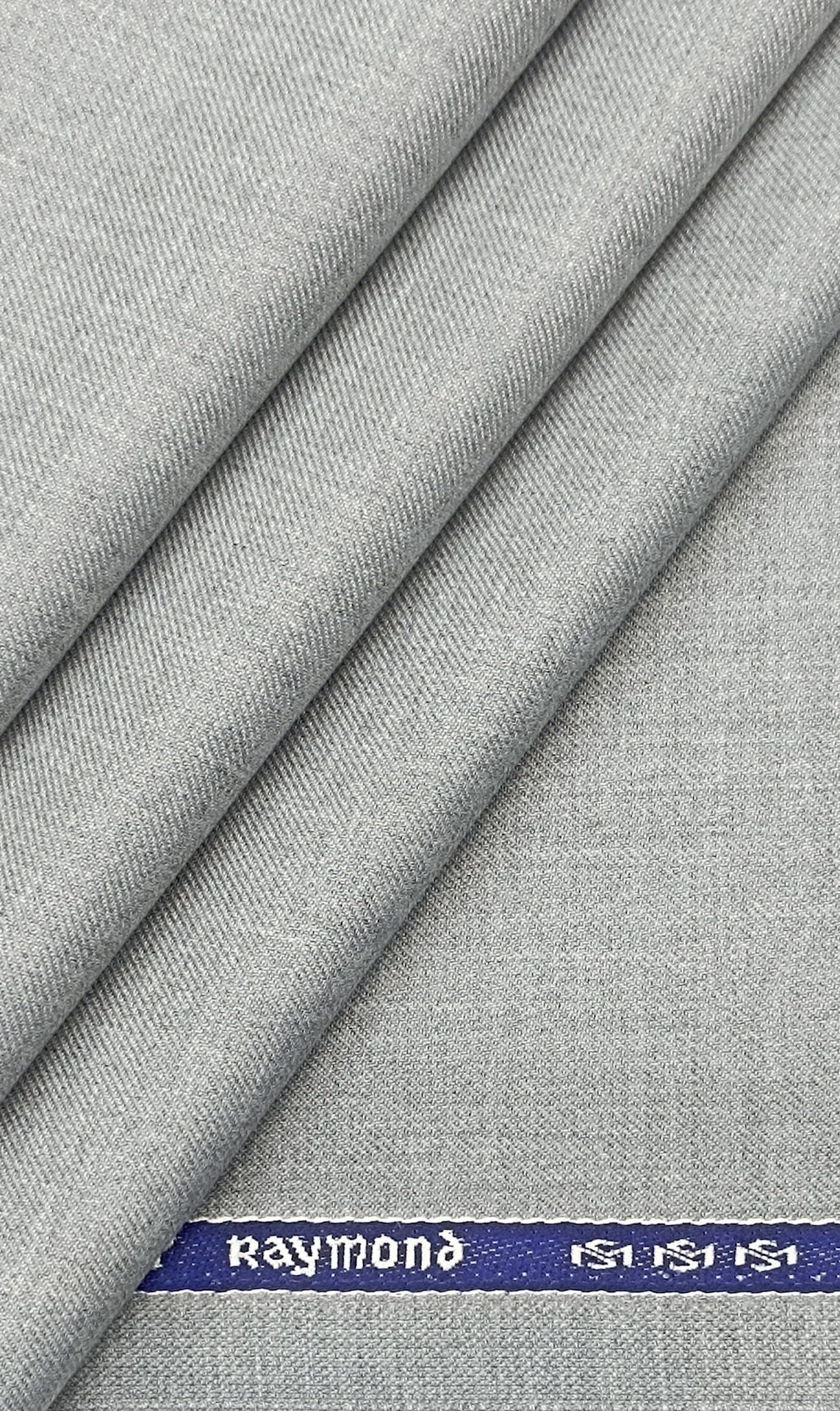 Raymond Suiting Fabric, Light Green, Smooth Twill Weave, Ideal for Formal Suits and Trousers (Silver Grey)-image-2