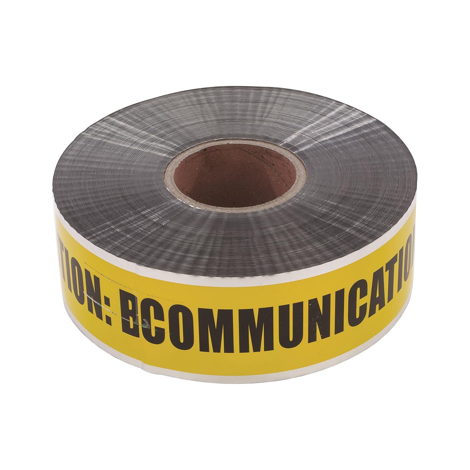 NSI ULTD-343 Detectable Underground Line Tape, Legend "Caution Buried Communication Line Below", 1000" Length, 3" Width, Yellow