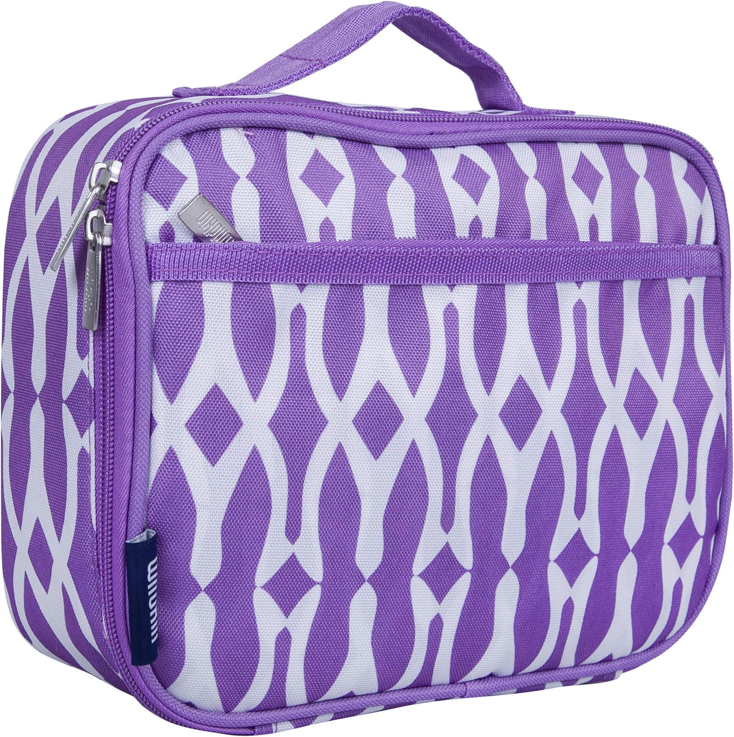 WildkinKids Insulated Lunch Box for Boys and Girls, Perfect Size for Packing Hot or Cold Snacks for School and Travel, Patterns Coordinate with Our Backpacks and Duffel Bags One Size Purple W33402