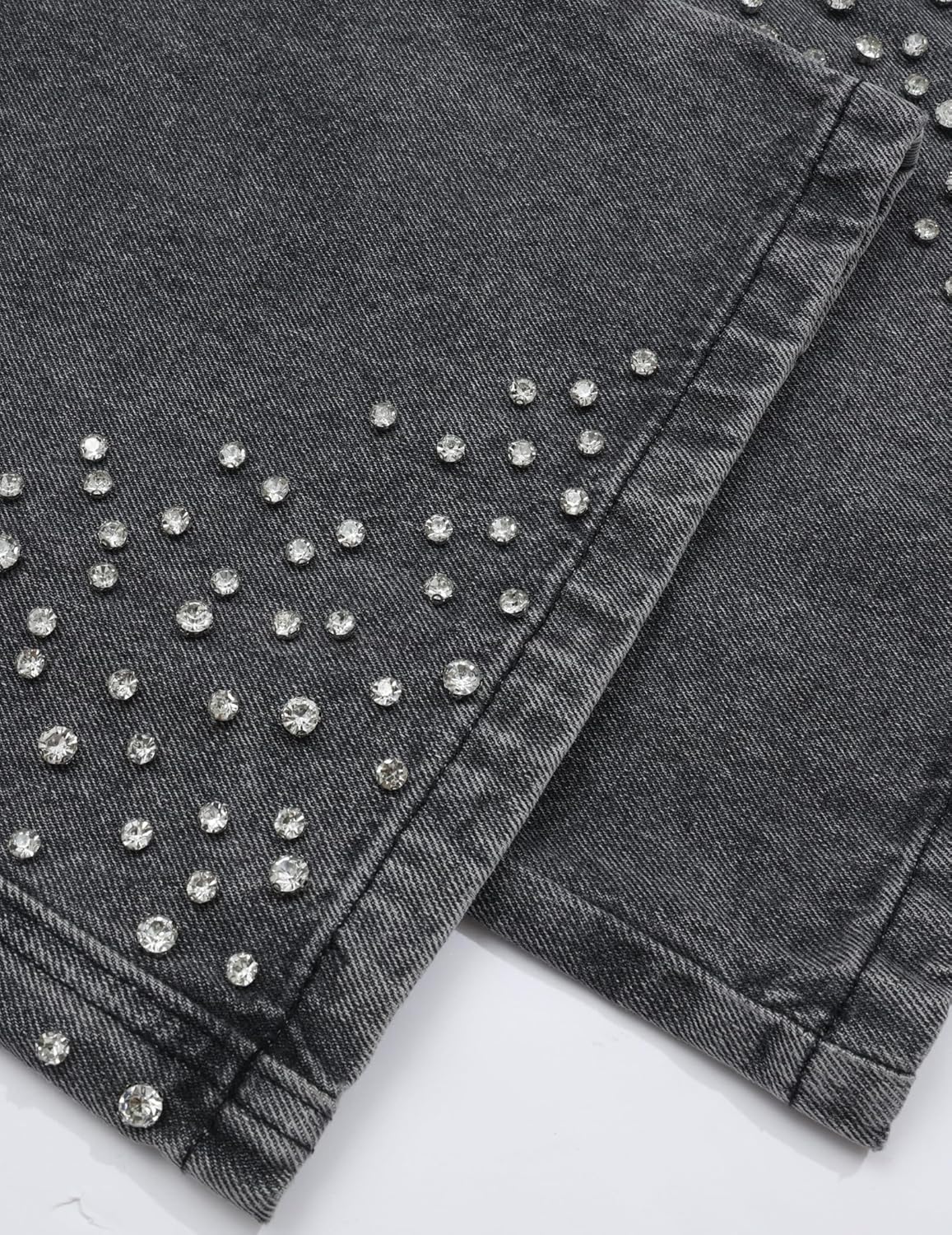 Aelfric Eden Barrel Jeans Rhinestone Application Loose Jean Casual Denim Pants Wide Leg Streetwear