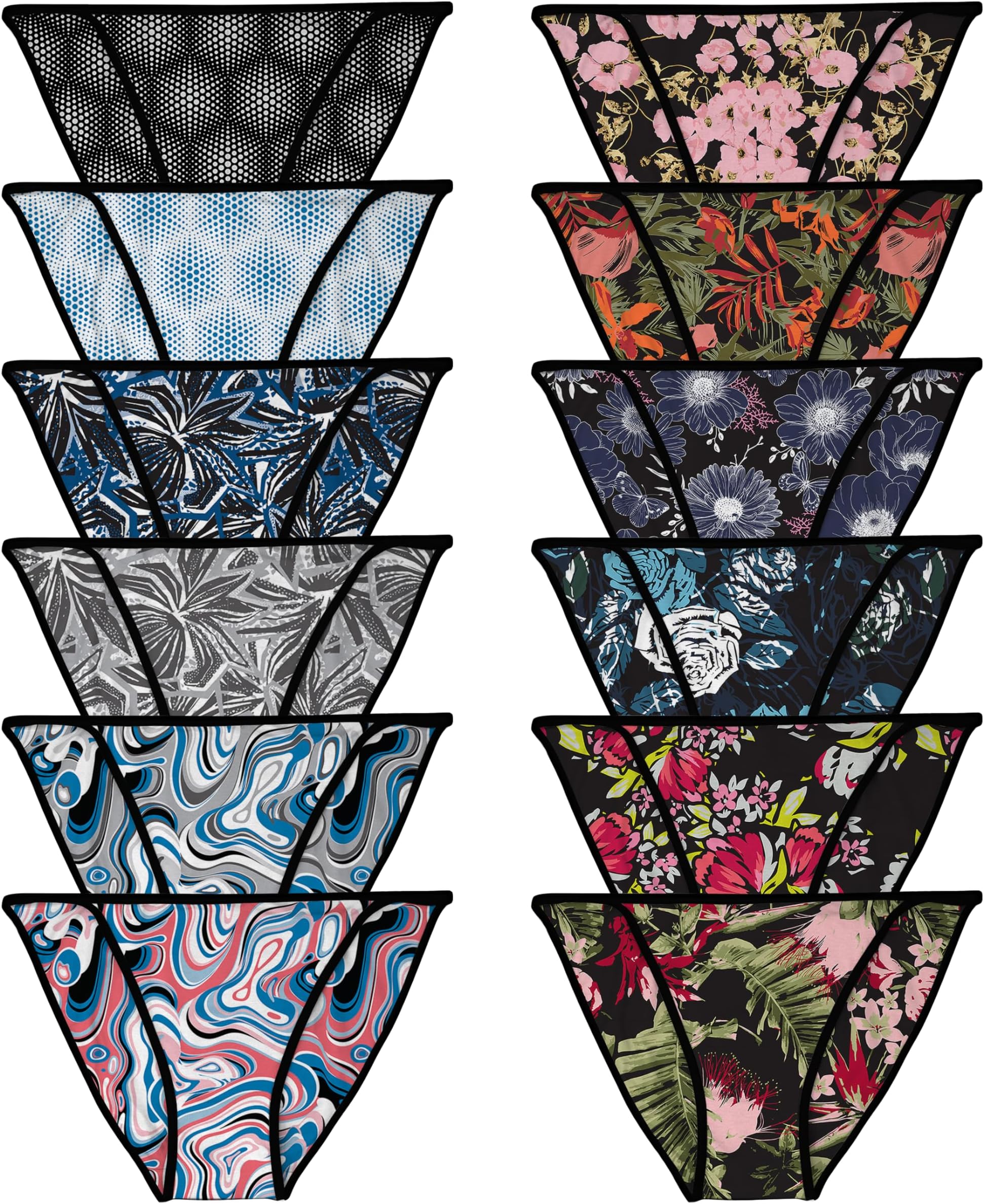 Womens Buttery Soft String Bikini Briefs -Pack of 12