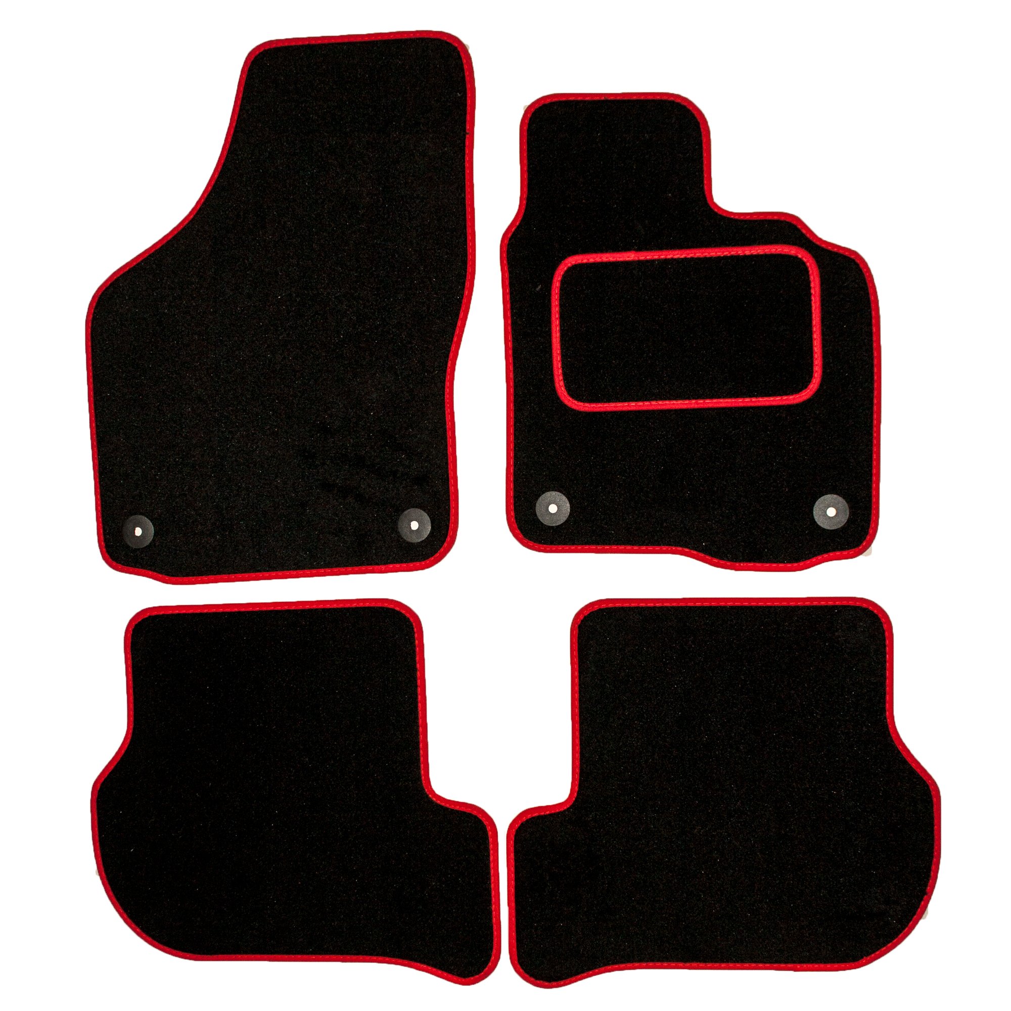 Sakura SS4638RD Carpet Floor Mat, Red Trim
