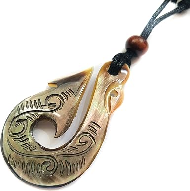 Amazon.com: Maori Fish Hook Necklace 