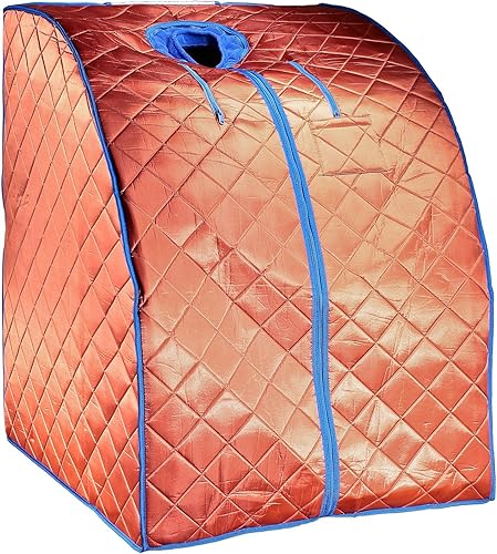 Miniatura 2 de Durherm. Sauna portátil extragrande para interiores, de radiación infrarroja lejana e iones negativos. Con silla y cojín para pies