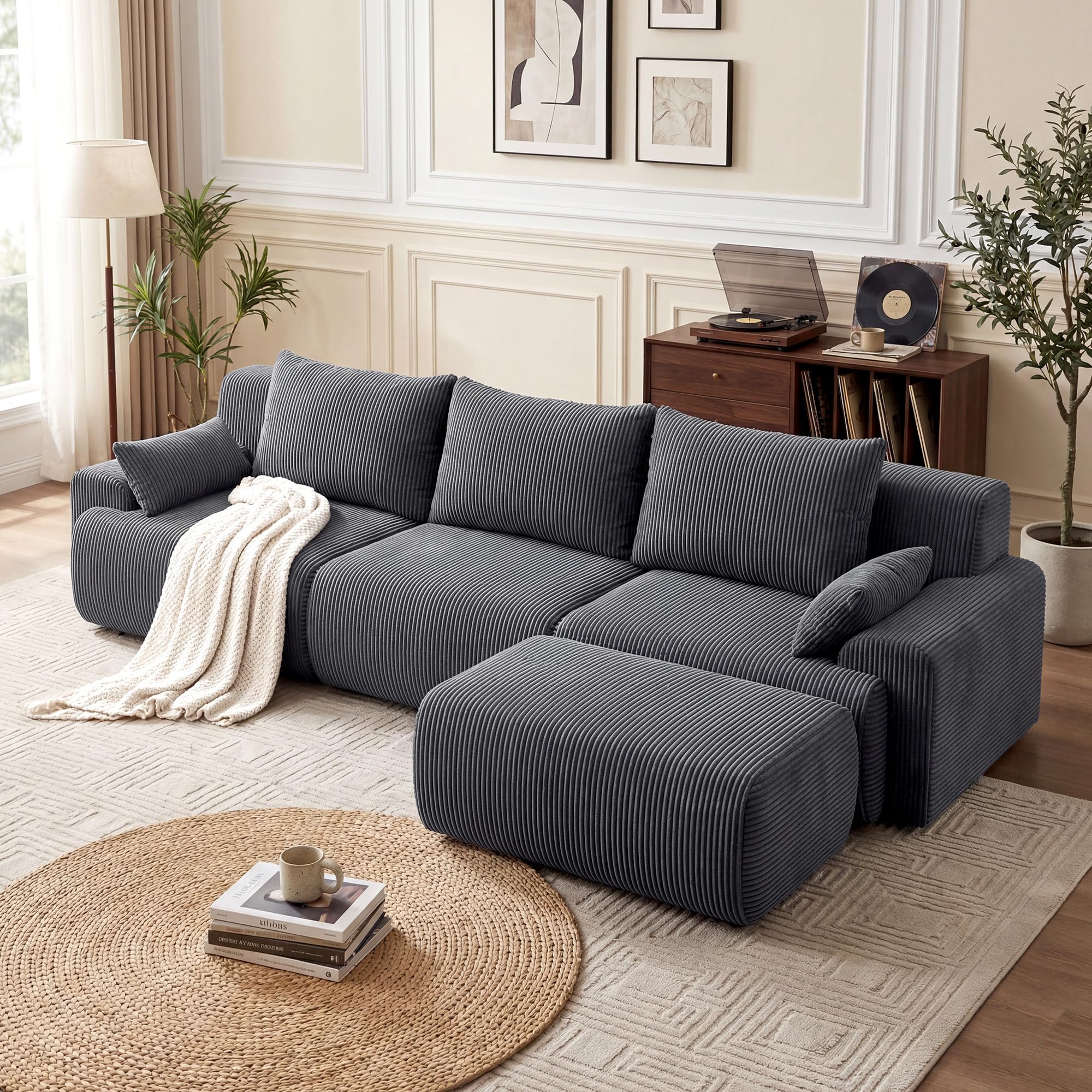 GRUSIGN 118'' Sectional Boneless Oversize Modular Couches