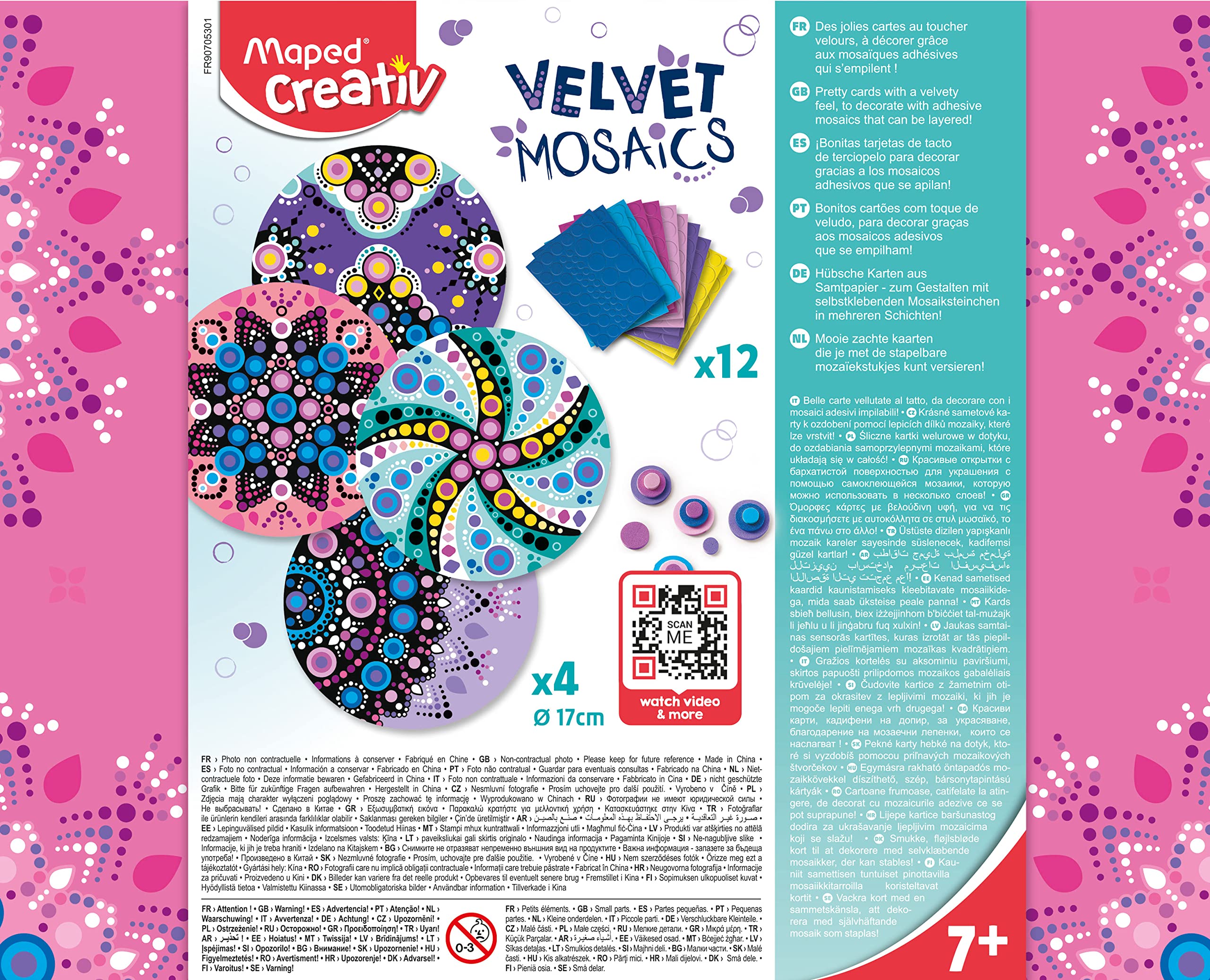 Maped Creative 907053 VELVET MOSAICS zestaw do majsterkowania, kolorowy, 1 zestaw