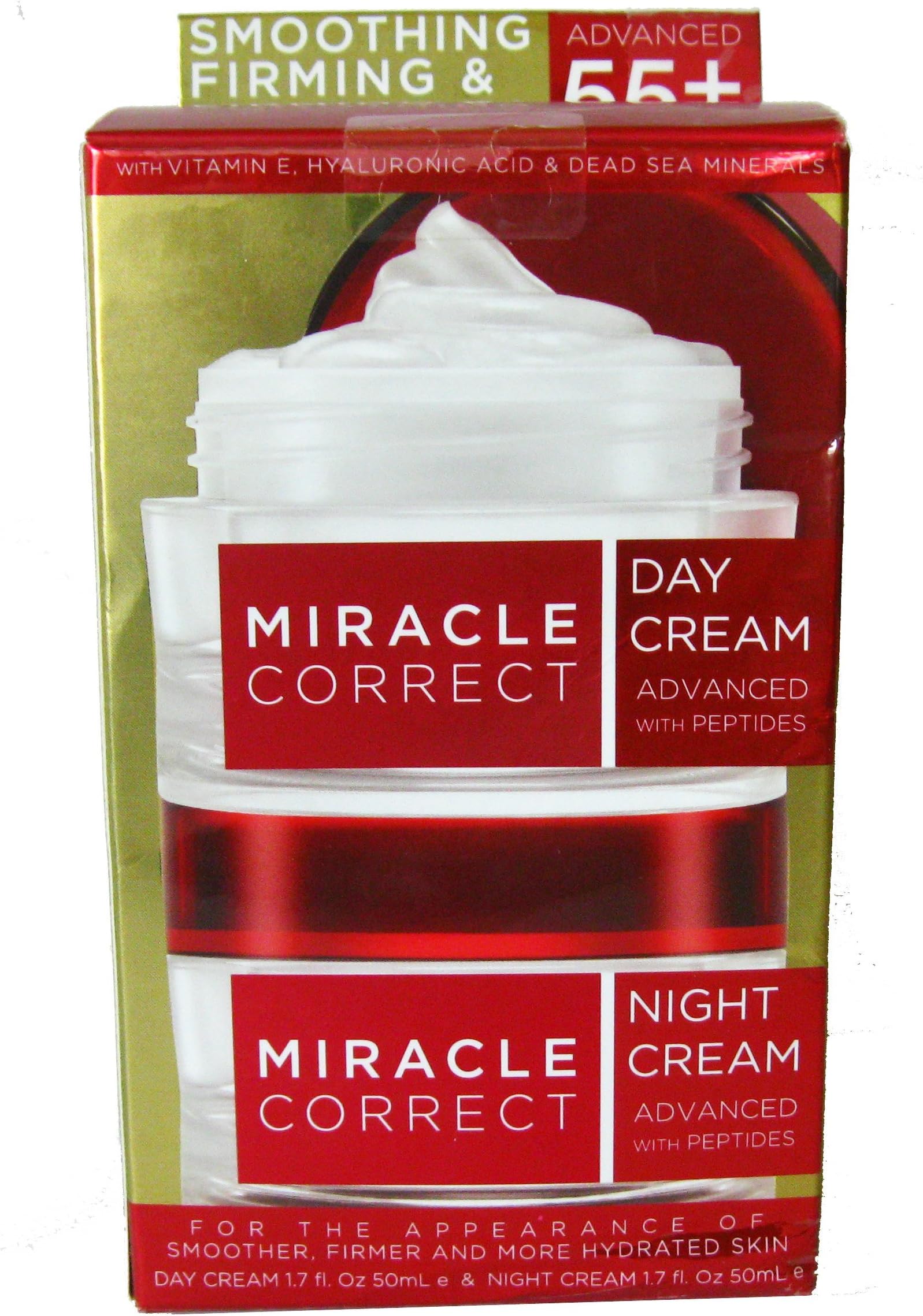 55+ Triple Action Advanced with peptides 2pc set Day Cream and night cream