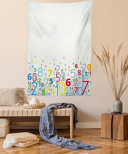 Miniatura 56 de Lunarable Tapiz amarillo y gris, tamaño individual, margaritas retro envejecidas, espirales de dibujo de líneas de margaritas bocetadas, plantas de