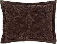 Vista 28 de Better Trends Colección Ashton - Colchas de chenilla con mechones, tamaño individual, color negro, 100% algodón, diseño de medallón de chenilla