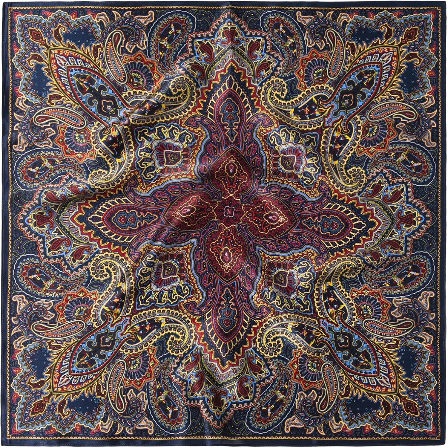 100% Mulberry Silk Scarf 25.6"x25.6" Square Women Neckerchief Headscarf - Lightweight Neck Scarf Gift Packed - Image 3