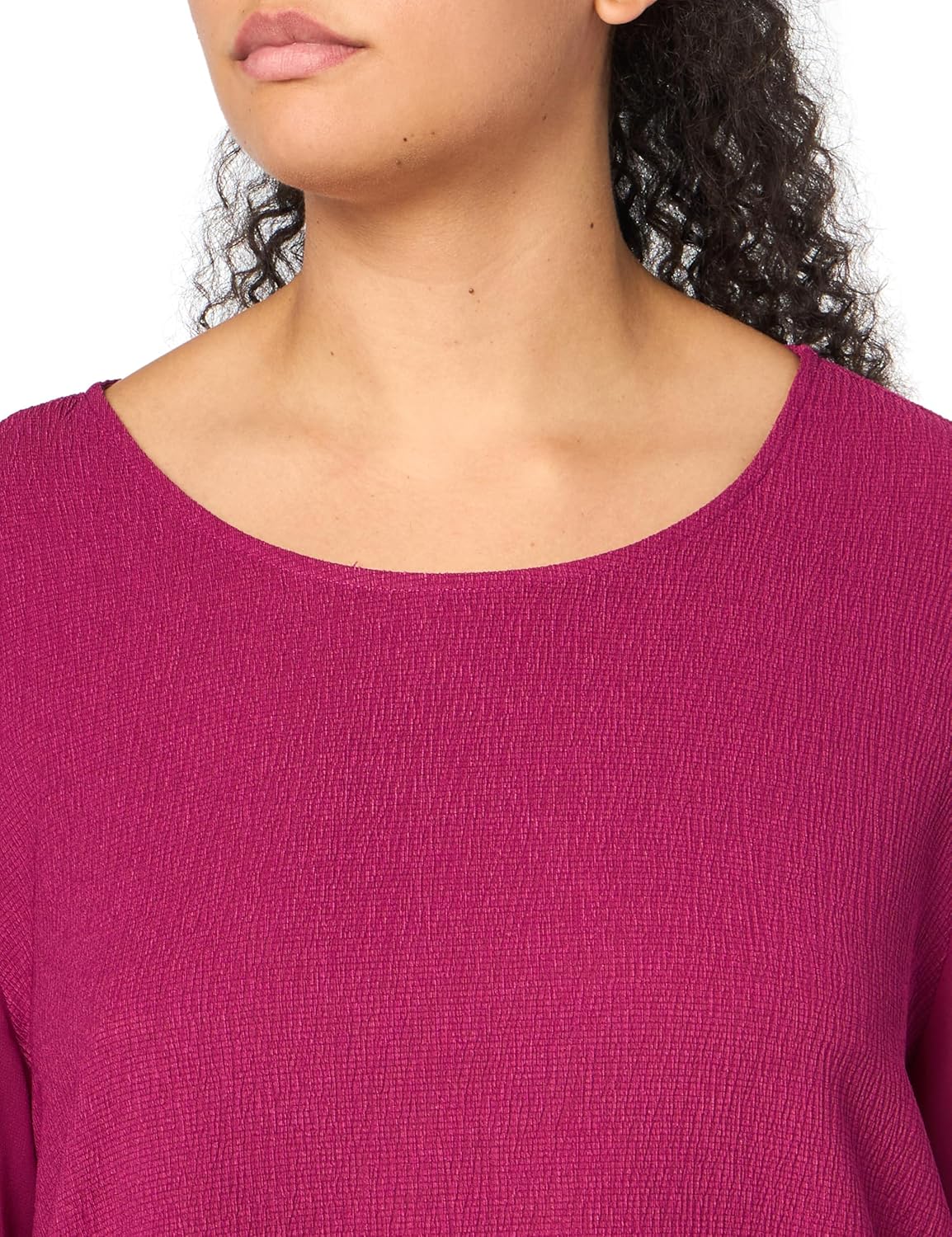 Calvin Klein Women's Plus Chiffon Sleeve Blouse Top