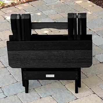 highwood Folding Adirondack Side Table, Black