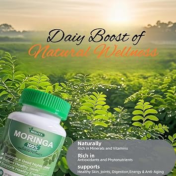 Moringa Capsules,90 Capsules 800mg Non-GMO and Gluten Free,Moringa Powder Capsules Supplement Supports Energy, Joint & Immunity & Gut Health