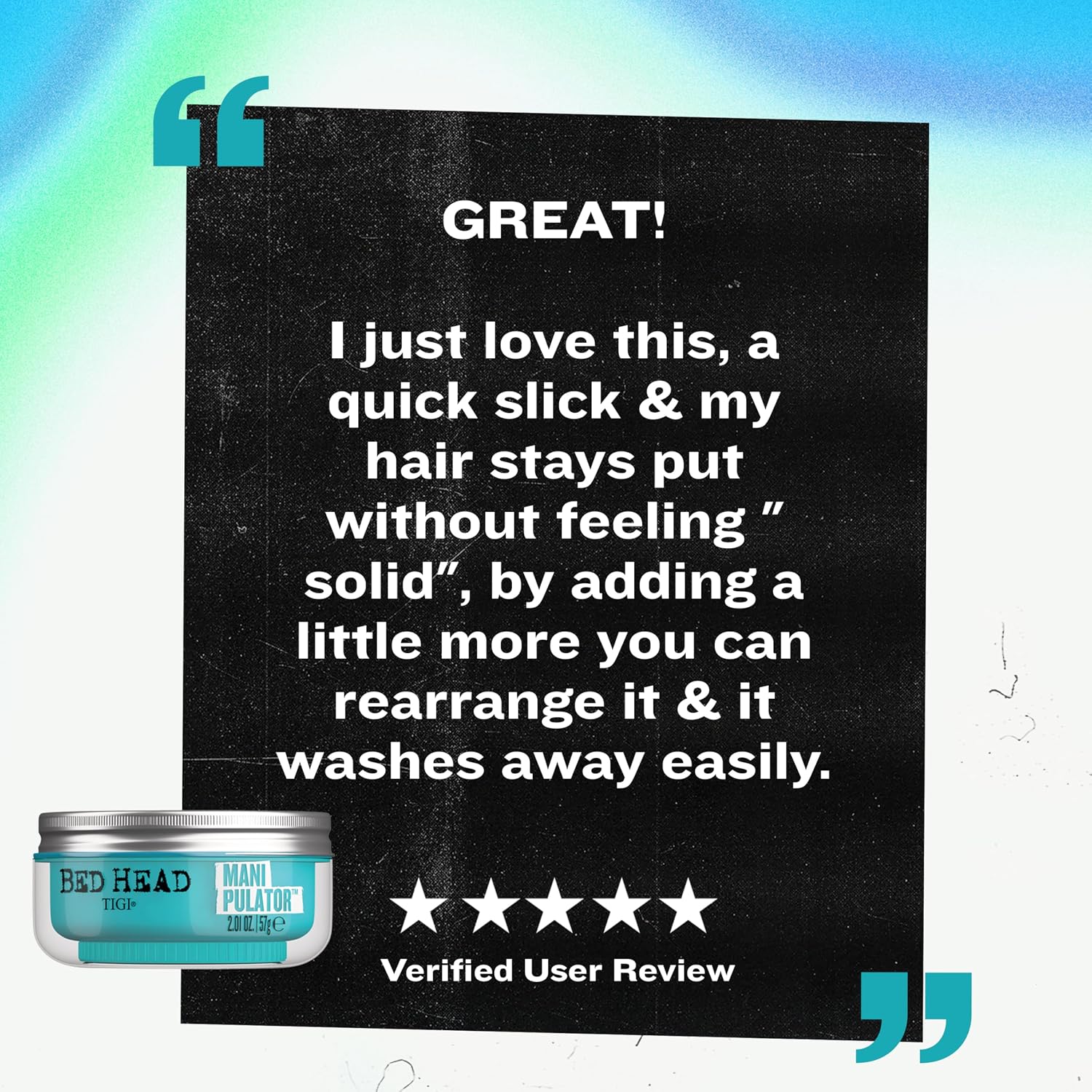 Tigi Bed Head Manipulator, паста для придания текстуры волосам, с сильной фиксацией, 57 г | Сильная фиксация с матовым эффектом для коротких и средних волос