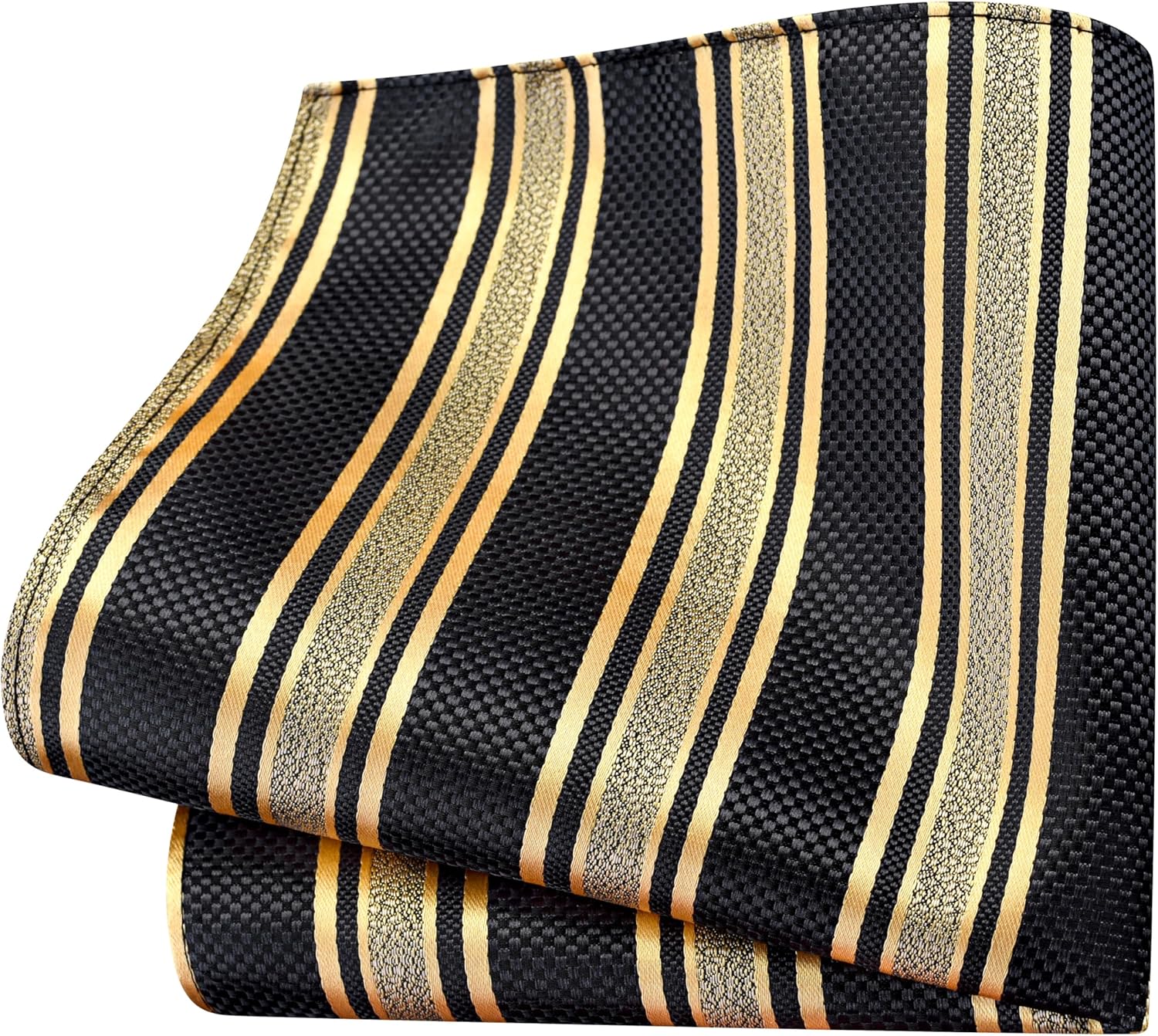 GUSLESON 3.15"（8cm） Striped Tie for Men With Lapel Pin Necktie Hankerchief Cufflinks Set - Image 3