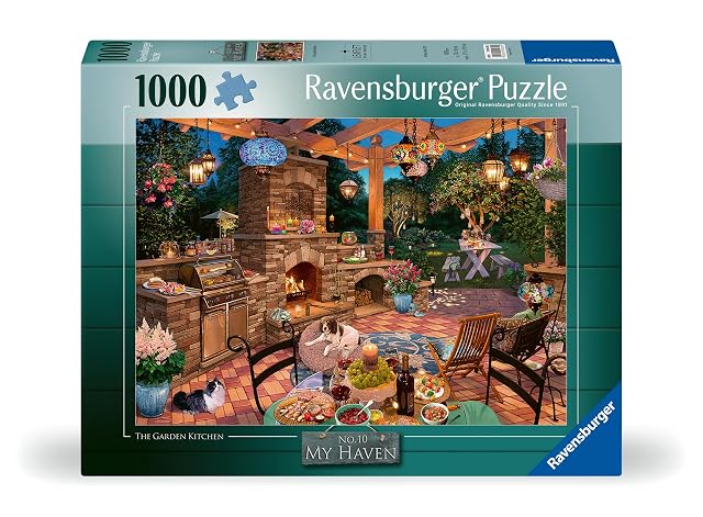 Foto 2 de 5 de Rompecabezas Ravensburger My Haven No.10 The Garden Kitchen de 1000 Piezas para Adultos y niños a Partir…