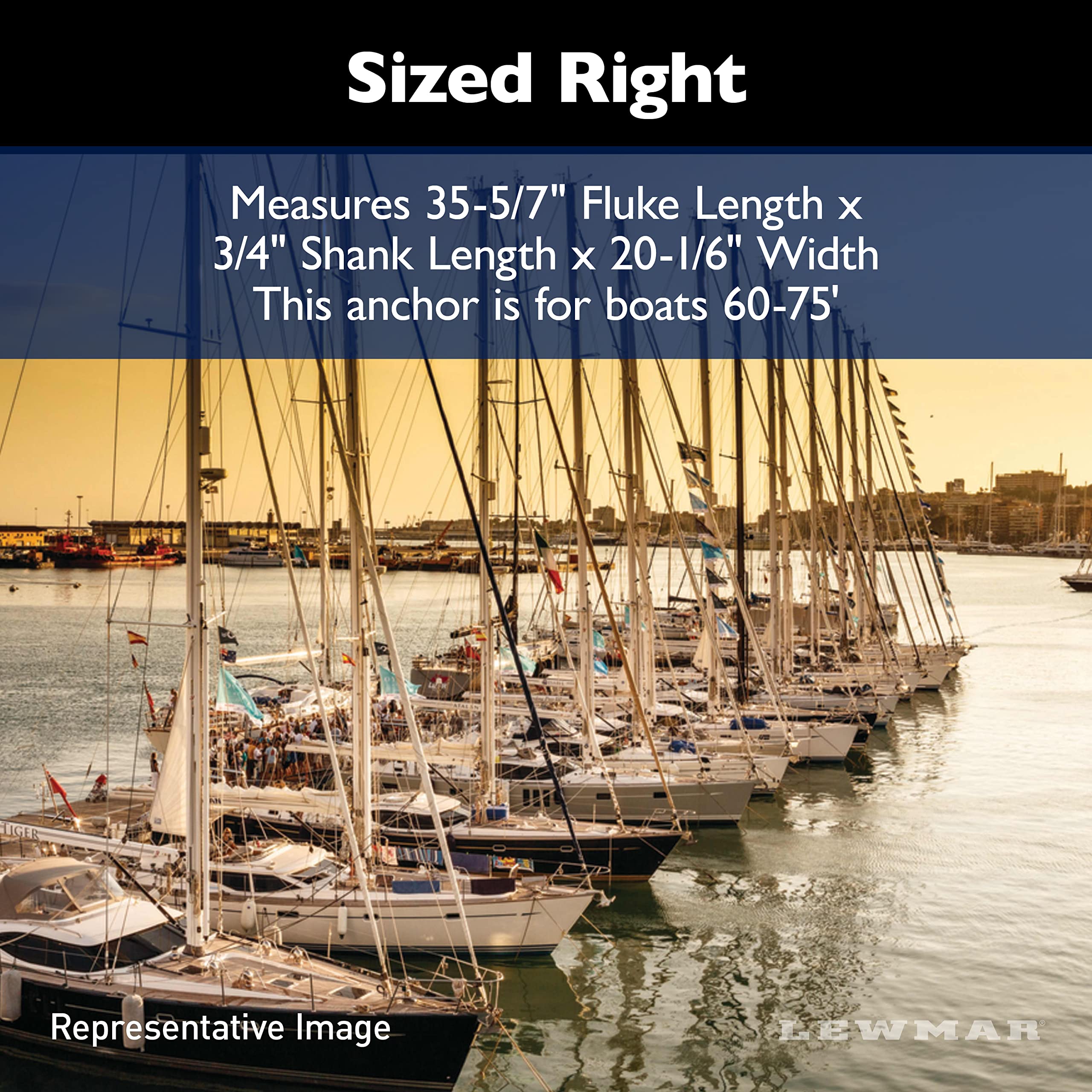 Lewmar Stainless Steel Epsilon Anchor 22 lbs. for Boats 27'43