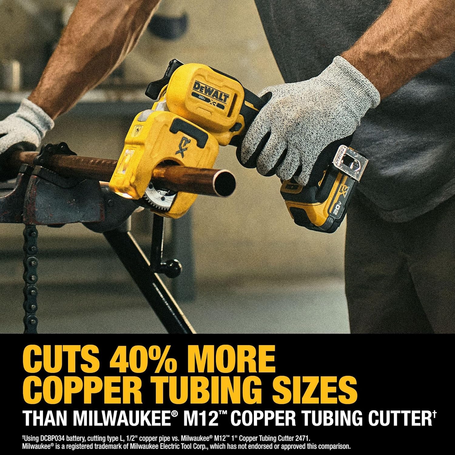 DEWALT 20V MAX XR 1-1/4 in. Copper Tubing Cutter Kit (DCE154E1)