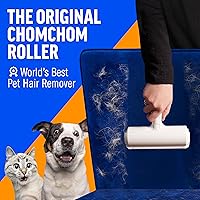 Vista 2 de ChomChom Roller removedor de pelo de mascotas – Tamaño original, rodillo de pelusa reutilizable para pelo de gato y perro en muebles, sofá