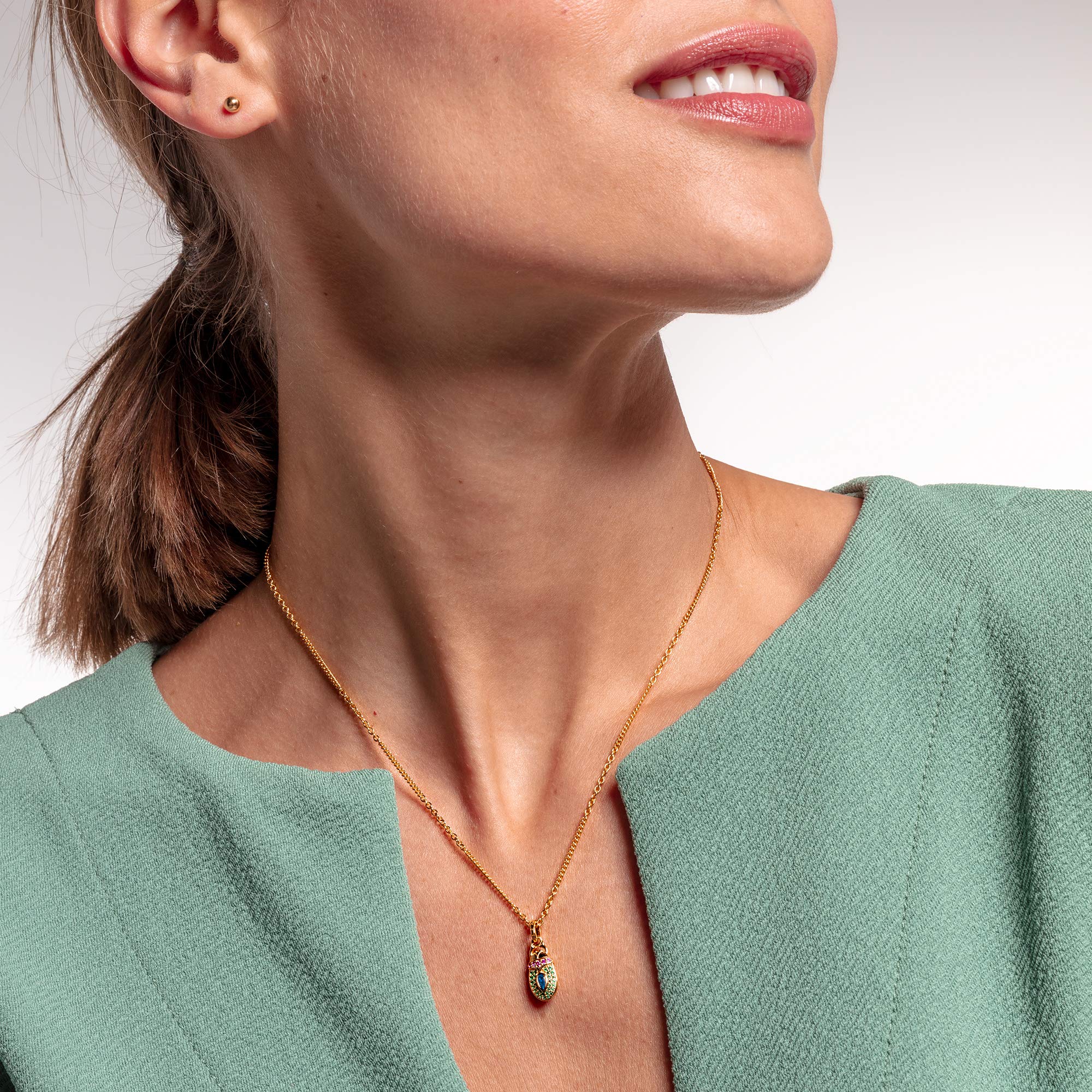 Thomas Sabo Damen-Ketten mit Anhänger & Anhänger 925 Sterlingsilber KE1895-973-7-L45v