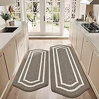 Vista 18 de COSY HOMEER Kitchen Rugs and Mats 24"x48" Non Slip Kitchen Mats for Floor Washable Kitchen Runner Rug Stain Resistant Standing Mat for Beige