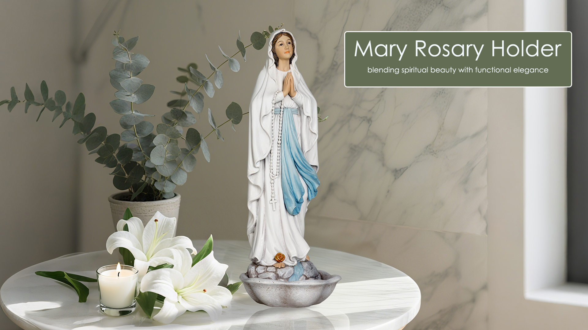 Amazon.com: Grace4Joy Our Lady of Lourdes Statue, 13 Inches Mary