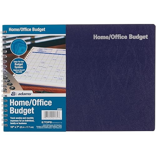 Adams Home Office Budget Book, Weekly/Monthly Format, 10 x 7 Inches, White (AFR31),ABFAFR31