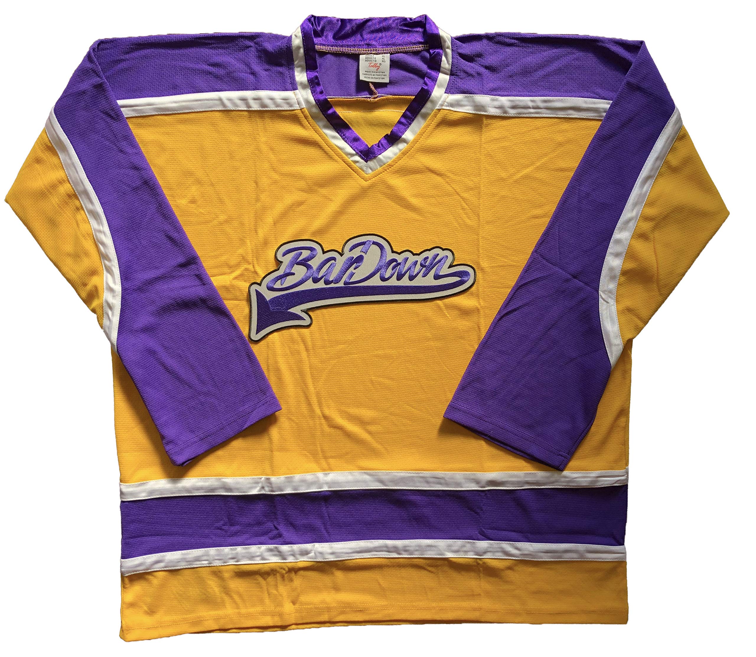 BarDown Hockey Jerseys - We are Ready to Customize with Your Name and Number (Gold, Adult XXL)