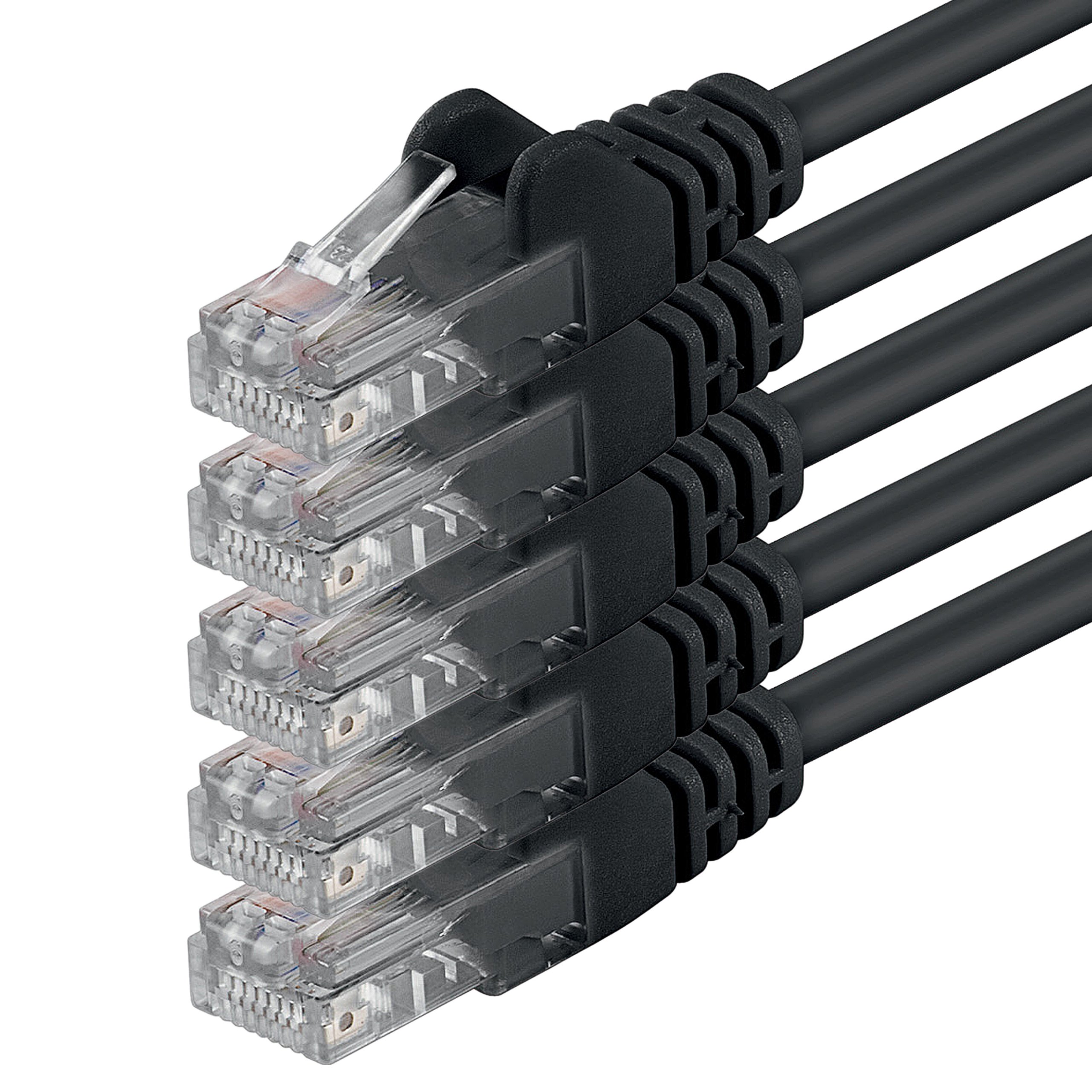 1m - negro - 5 piezas - Cable de red Ethernet con conectores RJ45 CAT6 CAT 6 Cat.6 1000 Mbit/s — view 103