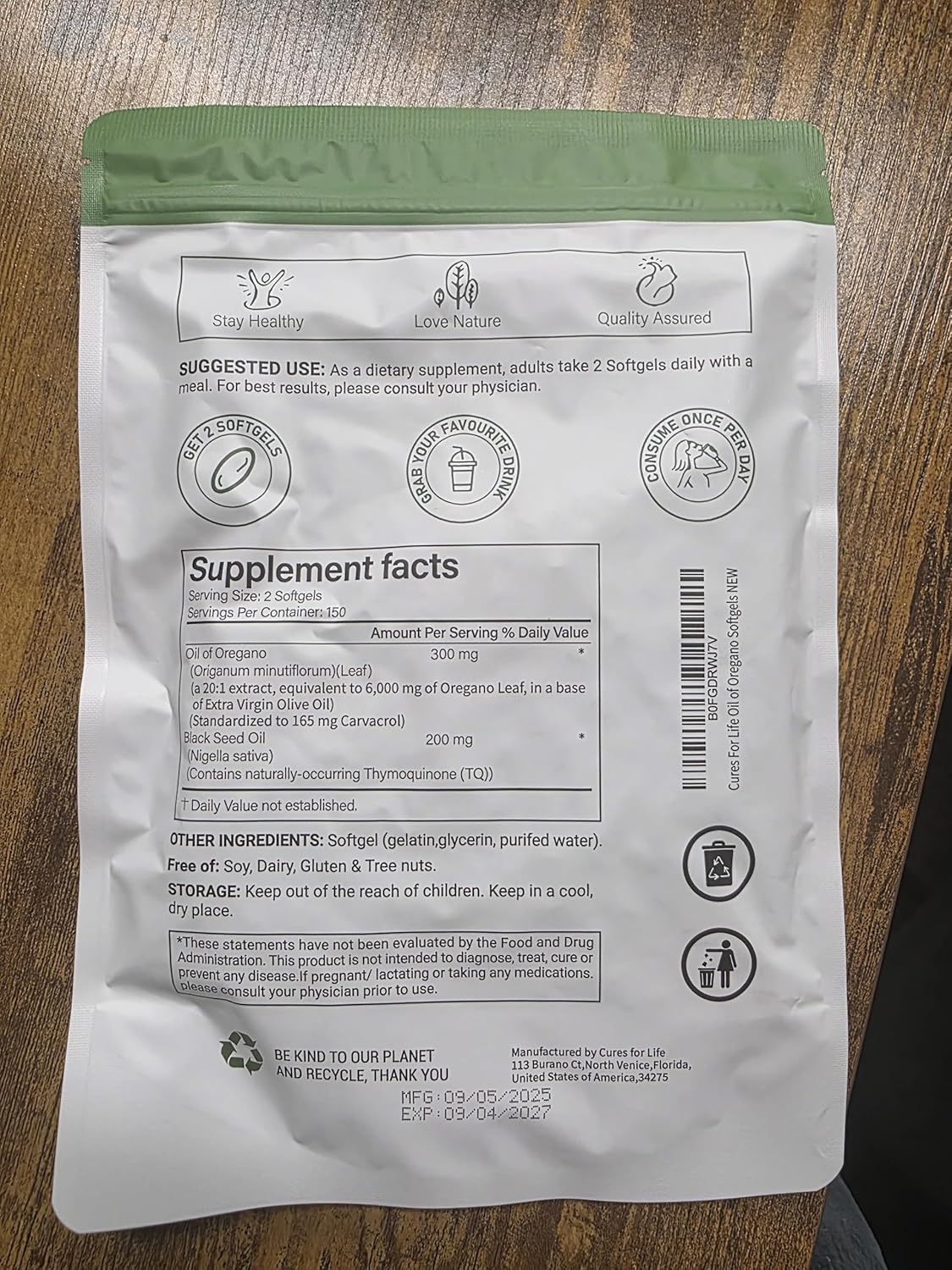 Oil of Oregano Softgels – 6000mg High Potency with 165mg Carvacrol & 200mg Black Seed Oil – 2-in-1 Immune Support & Digestive Health – 300 Softgels – Oregano Oil Capsules Supplement - Image 7