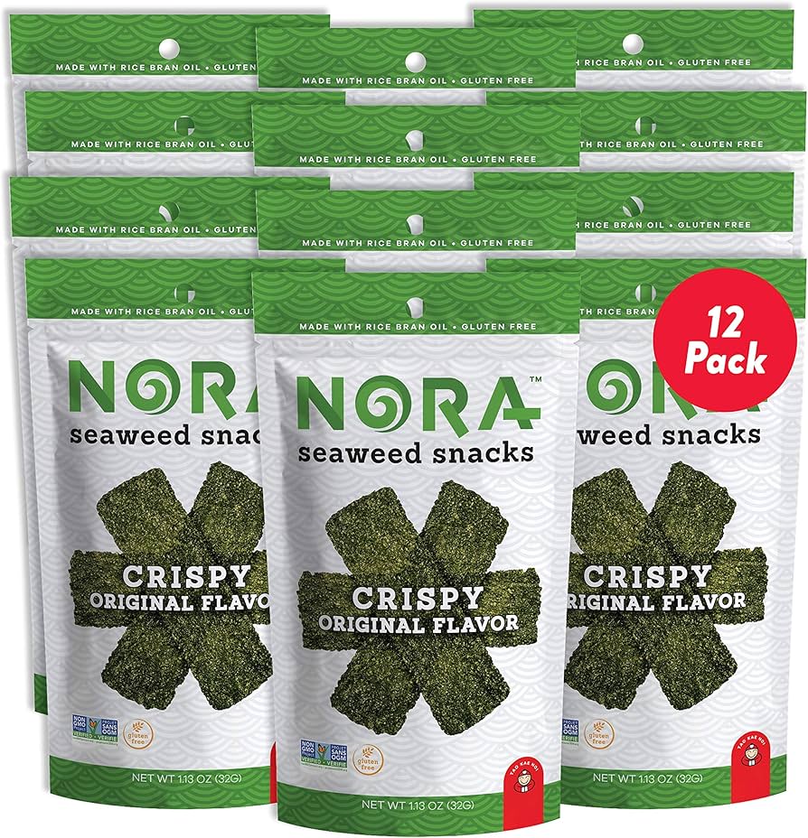 Amazon.com: Original Crispy Seaweed Snacks by Nora, Low-Carb