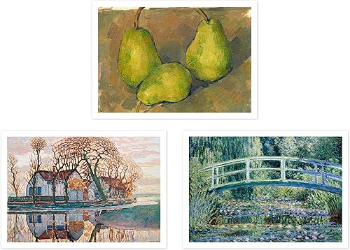 Miniatura 9 de Ink Inc. Pintores de maestros impresionistas de Monet Van Gogh  Decoración de pared del museo  Nenúfares girasoles océano  (pinturas de moneta juego