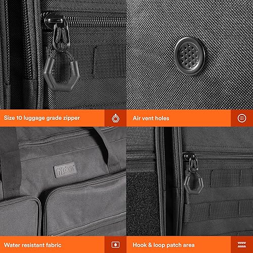 Miniatura 5 de Fitdom Bolsa de viaje extra grande de 130L y 36 pulgadas con correa ajustable para el hombro y 7 compartimentos. Perfecto para fútbol, béisbol,