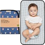 KeaBabies Plaque de changement de couche portable, facile à essuyer, 25x13 (Prairie)---Le tapis pliable imperméable pour sac à couches, compact, léger, nouveau-né, bébé, bébé changeur voyage essentiel