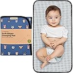 KeaBabies Portable Diaper Changing Pad, Easy Wipe Clean - Foldable Waterproof Baby Changing Mat for Diaper Bag, Compact, Lightweight, 25x13 Newborn, Infant, Baby Changer Travel Essential (Pets & Paws)