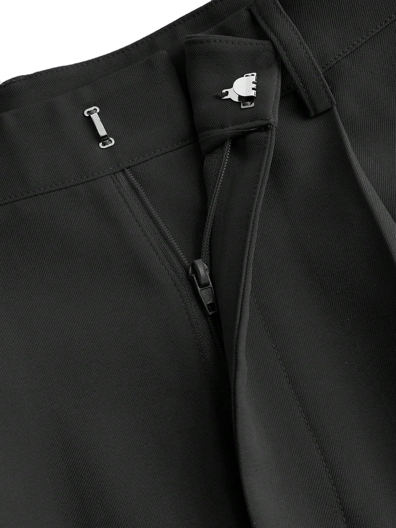 SOLY HUX Pantalon élégant pour femme - Avec poches - Taille haute - En tissu - Pantalon droit - Pantalon de bureau - Pantalon de loisirs avec bouton et fermeture éclair