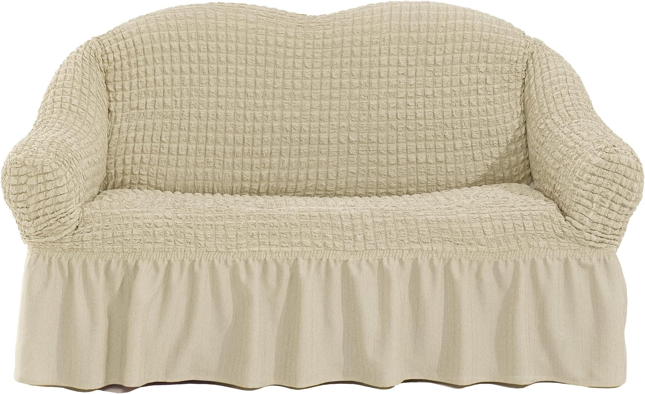 Fabienne Two Seater Sofa Cover, Beige Camel