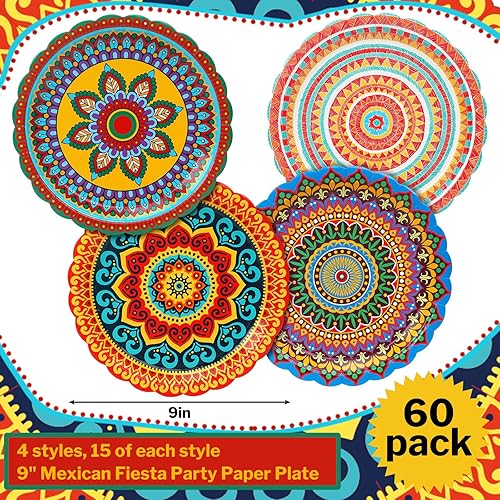 Miniatura 2 de FoldTier Platos de papel de 9 pulgadas, platos de postre desechables para fiestas, suministros de cumpleaños, regalos de pasteles, baby shower,