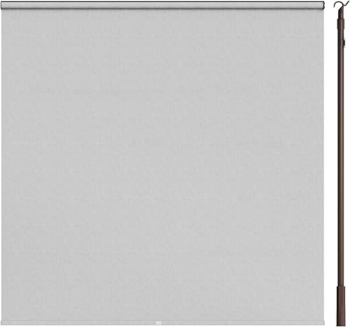 Persianas enrollables para patio y exteriores (6 pies de ancho x 6 pies de alto), materiales mejorados, 95% de bloqueo UV, persianas de patio
