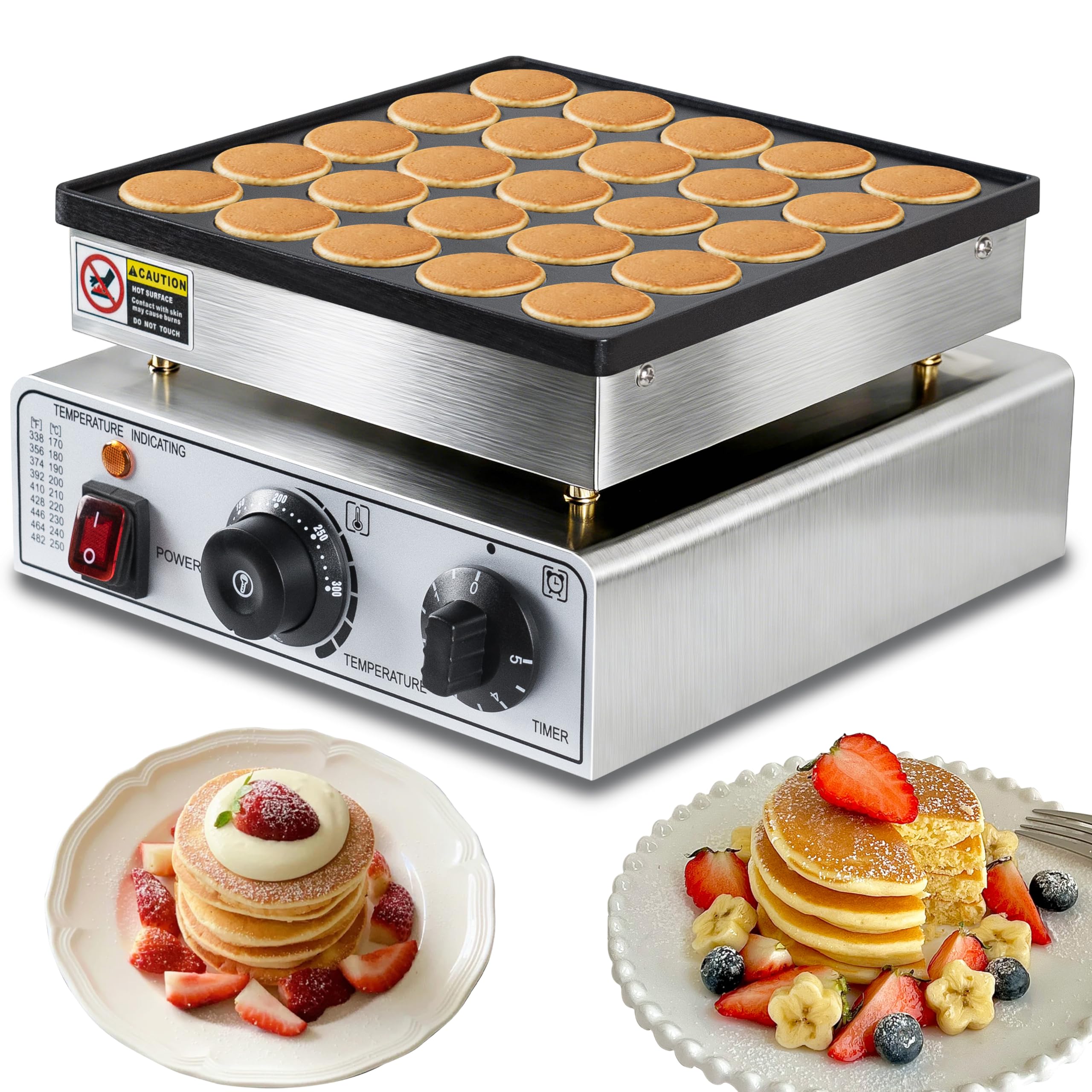 Amazon.com: Mini Pancake Maker, 25-Cup Commercial Dutch Pancake