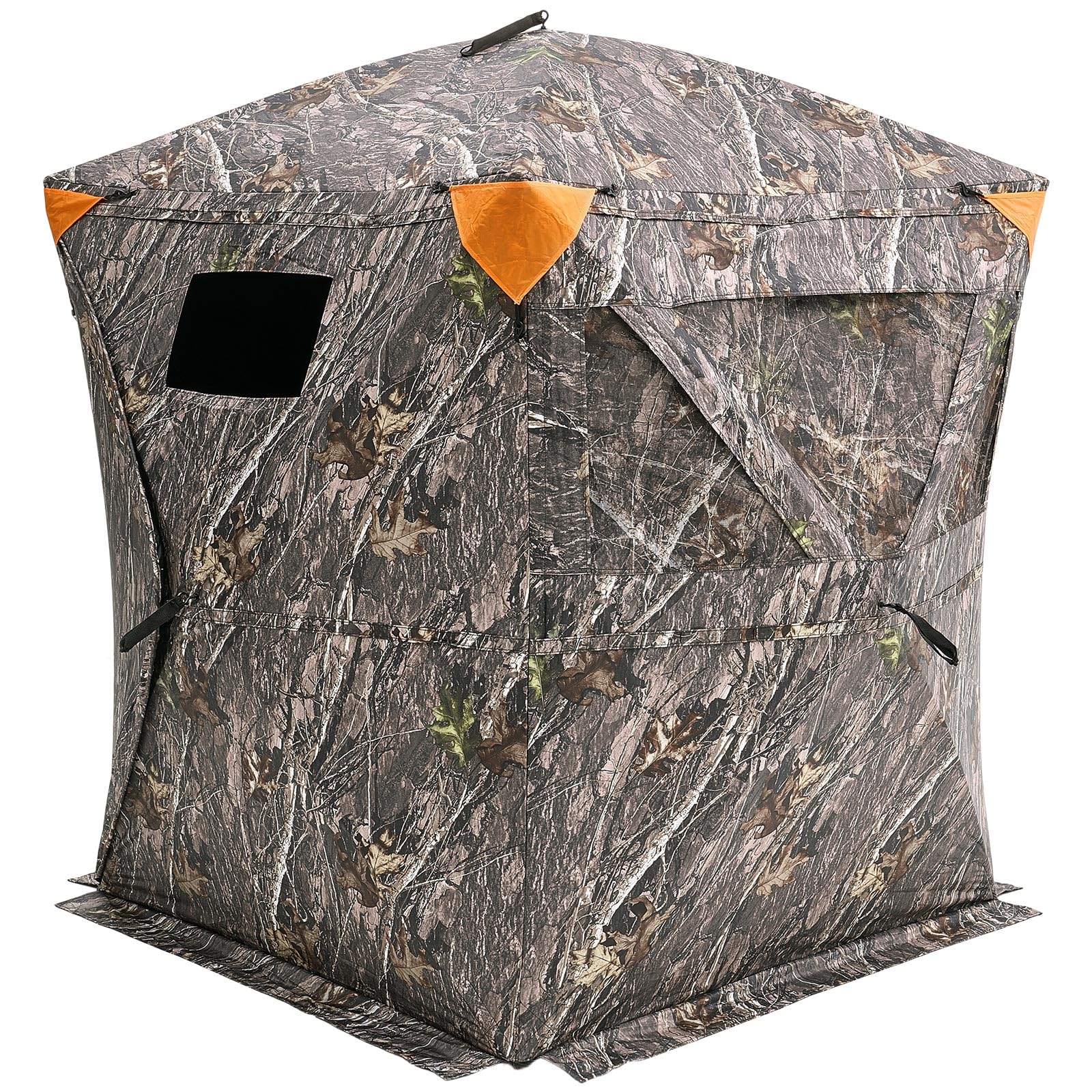 VEVOR Persiana de caza, persiana transparente de 270°, para 4-5 personas, con bolsa de transporte, tienda de campaña portátil y resistente, malla transparente unidireccional para caza de pavos y