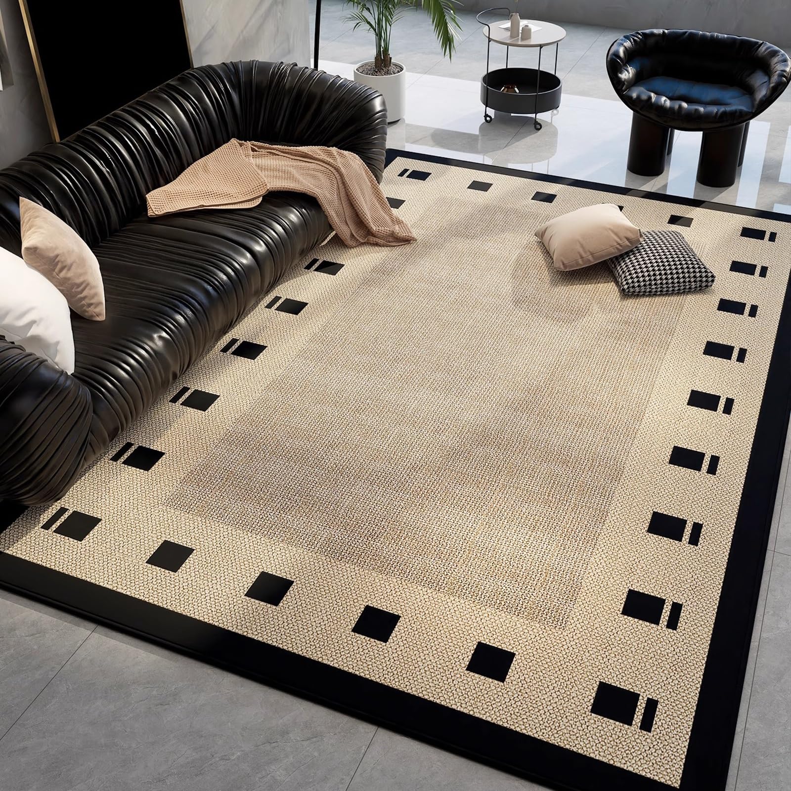 Alfombra para sala de estar suave y segura para salones con niños y mascotas