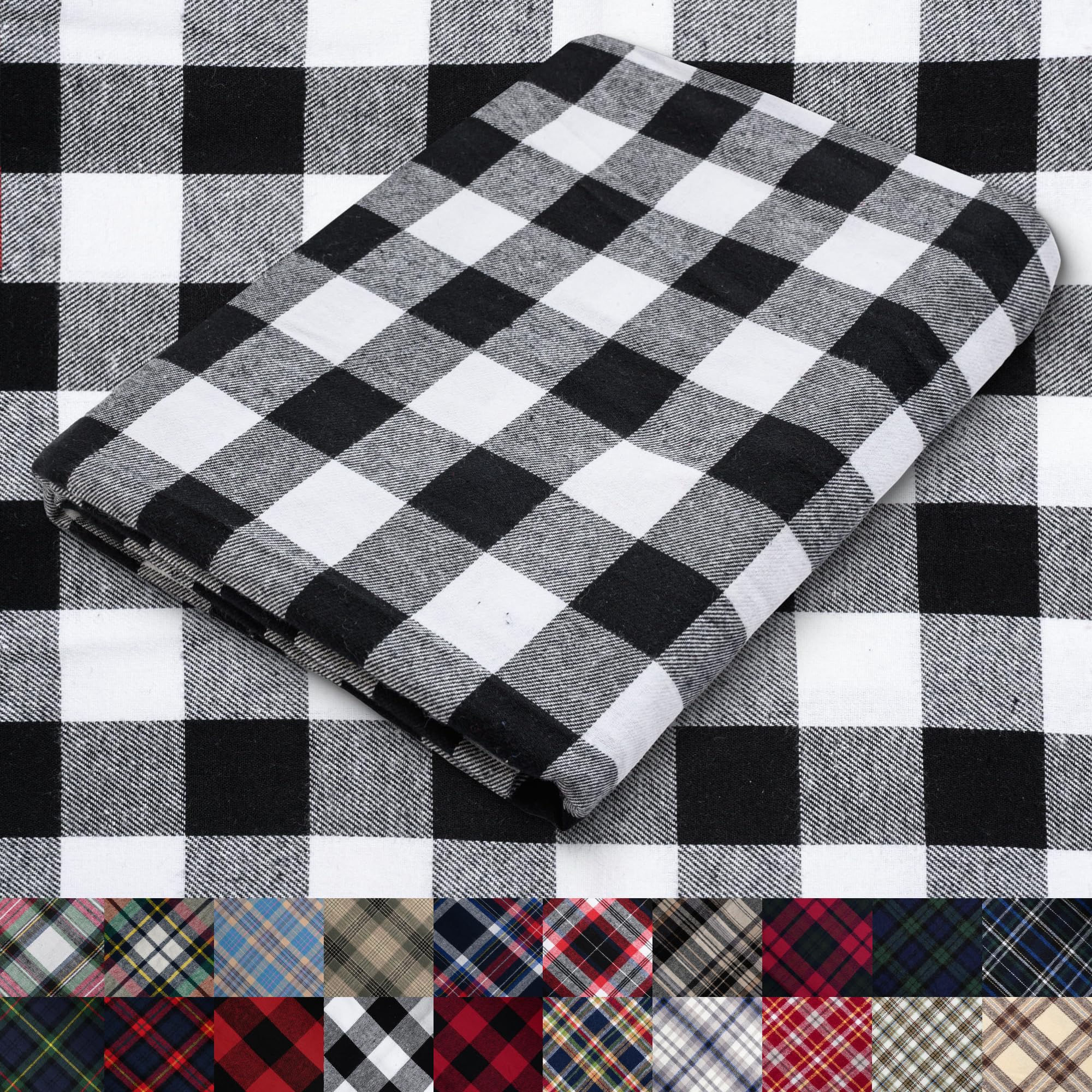 Pico Textiles 1 Yard Blue and Green Blackwatch Tartan Plaid Flannel Fabric - 60" Wide - 100% Cotton - Sold by The Yard - for Shirts, Scarves, Pajamas & Receiving Blankets — view 49