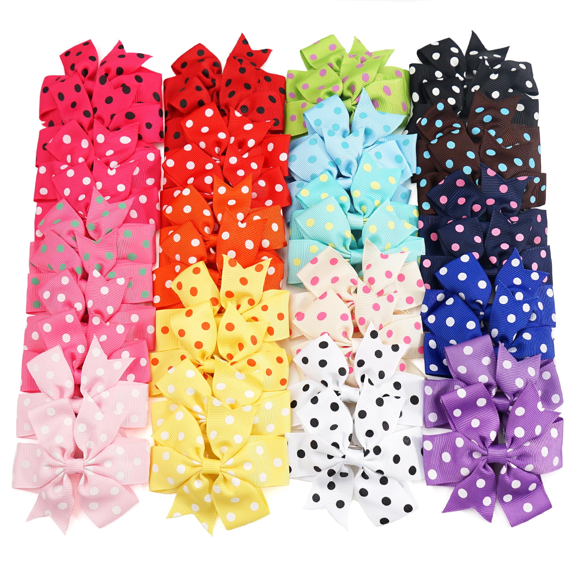 Cute Grosgrain Ribbon Hair Bows - 40 Piece Set -11 Cute Grosgrain Ribbon Hair Bows - 40 Piece Set -11